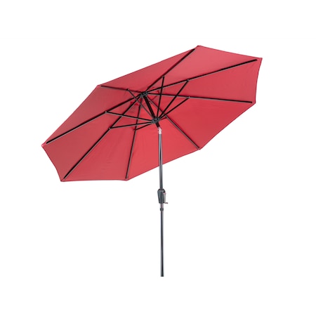 Patio Premier Patio Premier 9' Round 8Rib Aluminum Market Umbrella, Scarlet 201005